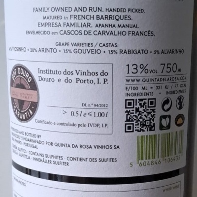Vinho Quinta de La Rosa Branco 2023 75Cl