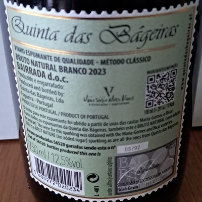 Espumante Quinta das Bágeiras Bruto 75Cl
