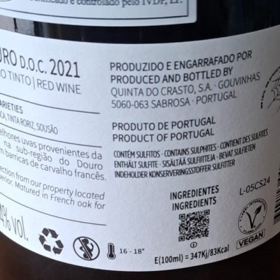 Vinho Quinta do Crasto Superior Tinto 2021 75Cl