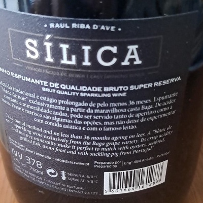 Espumante Sílica  Super Reserva Blanc De Noir 75Cl