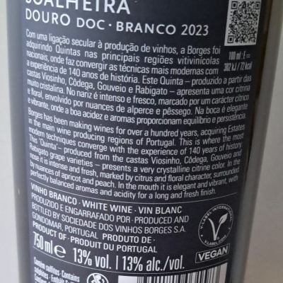 Vinho Quinta da Soalheira Branco 2023 75Cl