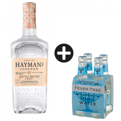 Gin Hayman`s Gently Rested of London + 4 Águas Fever-Tree Mediterranean