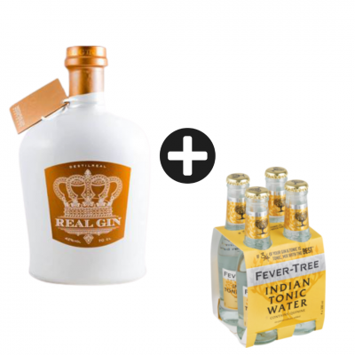 Gin Real Gin Moscatel + 4 Águas Fever-Tree Indian