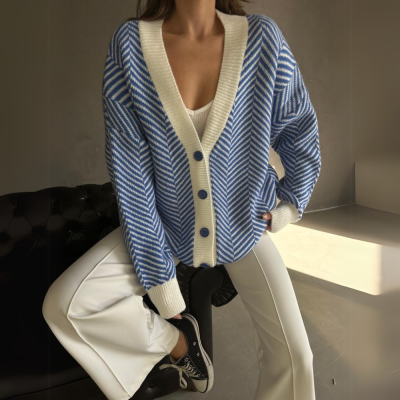 Camisola Striped Loose – Azul & Branco