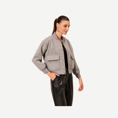 Jaqueta Bomber Utility – Cinza