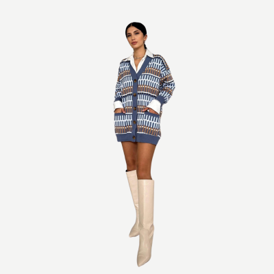 Cardigan Knit Essential – Azul