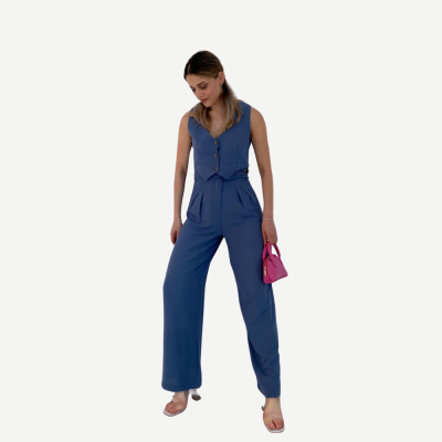 Conjunto Tailored Vest – Azul