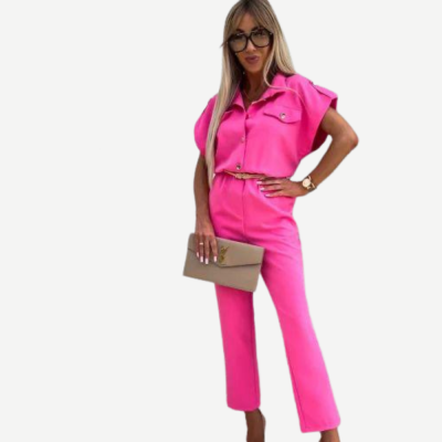 Conjunto Tailored Shorts – Rosa