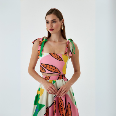 Conjunto Printed Crop – Verde