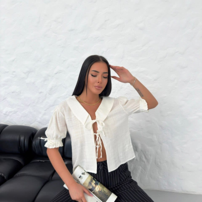 Blusa Linen Tie – Natural