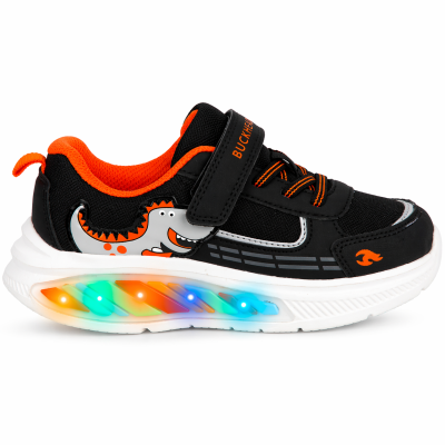 Buckhead Dino Sport Ténis Menino com Luzes LED – Laranja