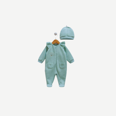 Conjunto de Babygrow + Gorro- Verde