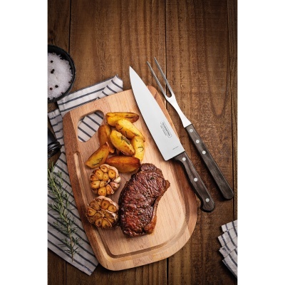 Kit para Churrasco Tramontina Tábua + Faca + Garfo de Trinchar