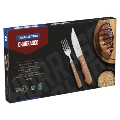 Jogo de Talheres Tramontina 12 peças para Churrasco Jumbo