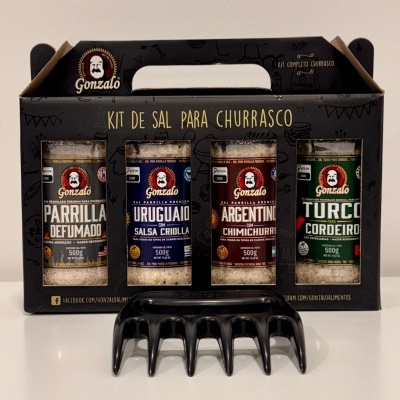 Kit de Sal  para Churrasco Premium 4x500g (MIX2) Oferta de Garra