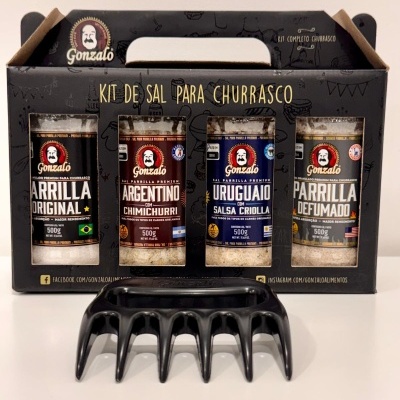 Kit de Sal  para Churrasco Premium 4x500g (MIX3) Oferta de Garra
