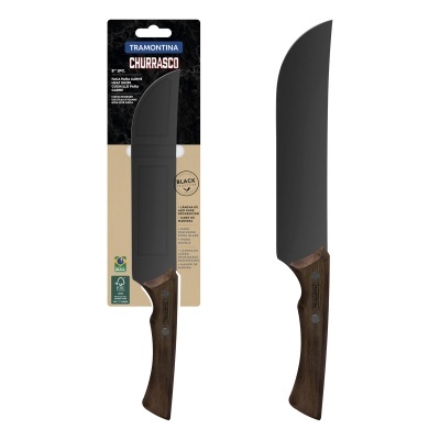 Faca de Carne Black Collection Tramontina em aço inoxidável 20 cm
