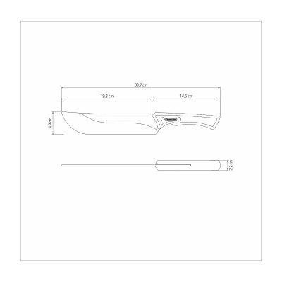 Faca de Carne Black Collection Tramontina em aço inoxidável 20 cm