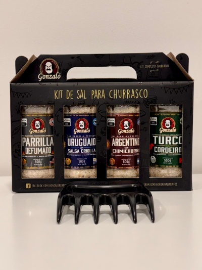 Kit de Sal  para Churrasco Premium 4x500g (MIX2) Oferta de Garra