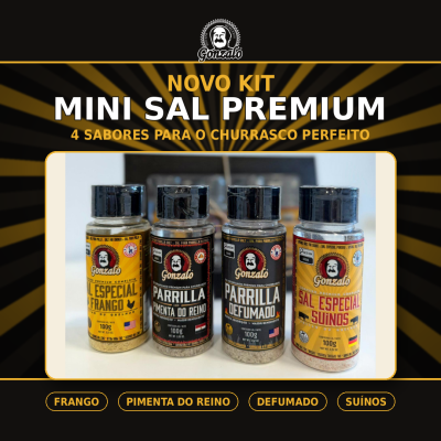 Kit Mini Sal  para Churrasco Premium 4x100g