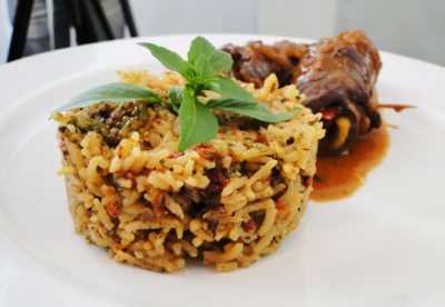 Arroz com chimichurri