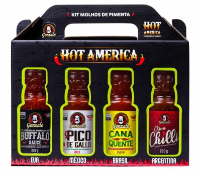 Kit Molhos de Pimenta Hot America