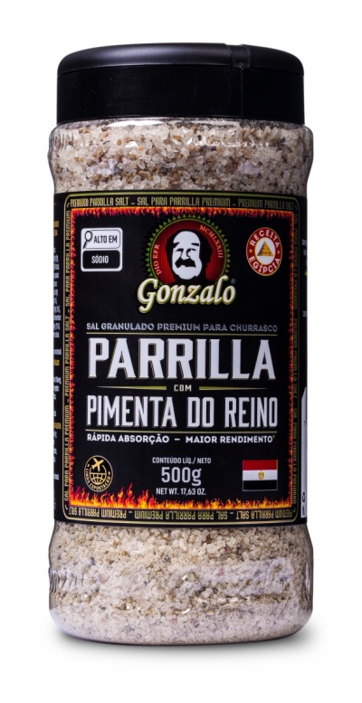 Sal Parrilla Premium com Pimenta do Reino 500g