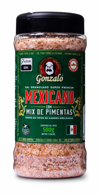 Sal Granulado Mexicano Super Premium com Mix de Pimentas 500g