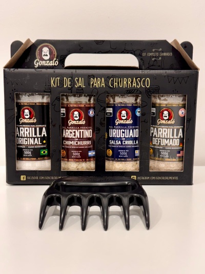 Kit de Sal  para Churrasco Premium 4x500g (MIX3) Oferta de Garra