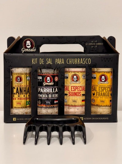 Kit de Sal  para Churrasco Premium 4x500g (MIX1) Oferta de Garra