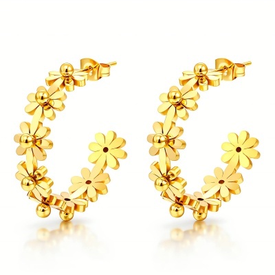 GOLD FLORA EARRINGS