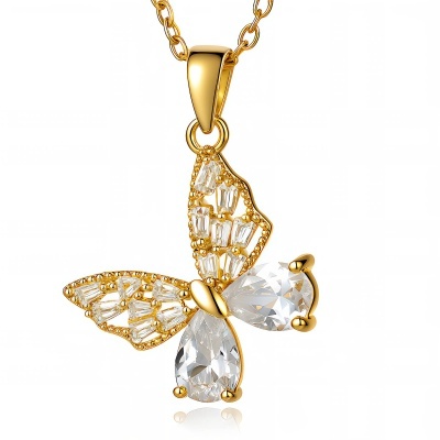 CRYSTAL BUTTERFLY NECKLACE