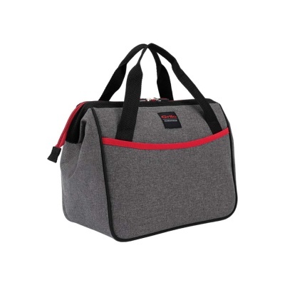 Mala Térmica Cinza/Vermelho 11L - 30x16x26 cm