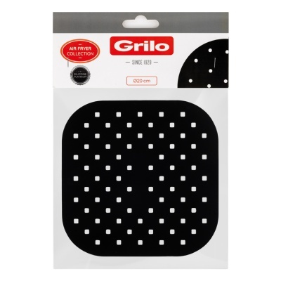 Base em Silicone Quadrada Perfurada Air Fryer 20x20 cm