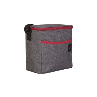 Bolsa Térmica Cinza/Vermelho 7.5L - 23x15.5x22.5 cm