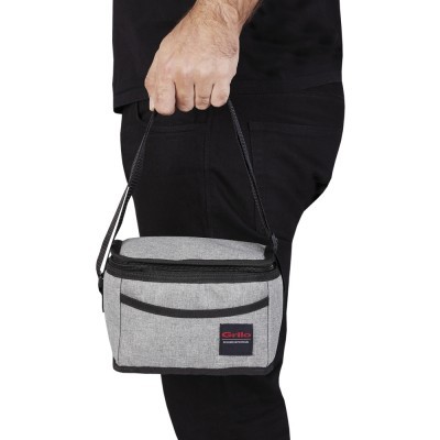 Bolsa Térmica Cinza/Preto 4L - 20x15x14 cm