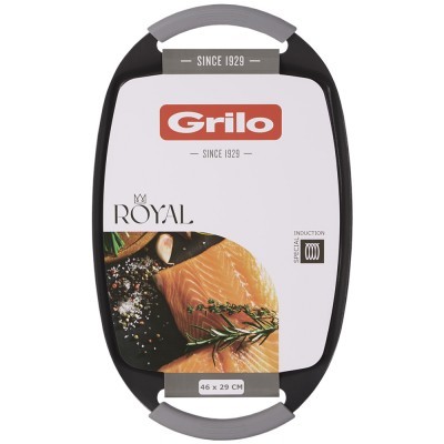 Grelhador Oval Liso Royal 46x29 cm