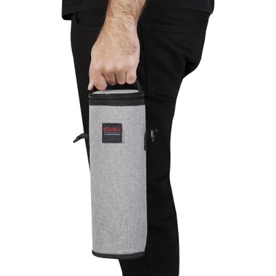 Bolsa Térmica Cinza/Preto 1.5L - 12x12x34 cm Bolsa Térmica Cinza/Preto 1.5L - 12x12x34 cm