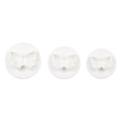 Pack de 3 Cortantes com Ejetor e Carimbo - Borboleta