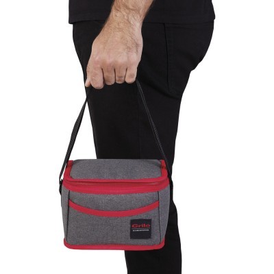 Bolsa Térmica Cinza/Vermelho 4L - 20x15x14 cm Bolsa Térmica Cinza/Vermelho 4L - 20x15x14 cm