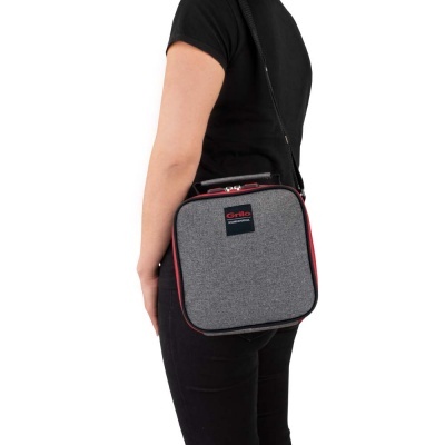 Bolsa Térmica Cinza/Vermelho 3.5L - 20x10x20 cm