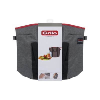 Mala Térmica Cinza/Vermelho 20L - 35x22x40 cm