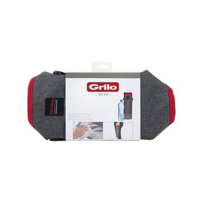 Bolsa Térmica Cinza/Vermelho 1.5L - 12x12x34 cm