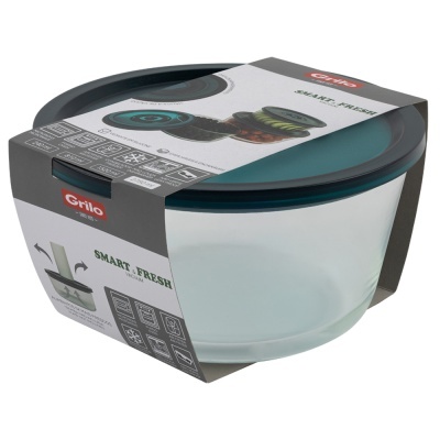 Caixa de Vácuo em Vidro Redonda 2750 ml Caixa de Vácuo em Vidro Redonda 2750 ml