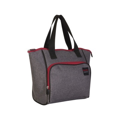 Bolsa Térmica Cinza/Vermelho 4L - 24x15x26 cm