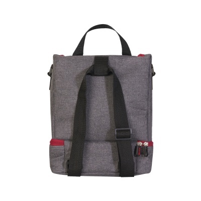 Bolsa Térmica Cinza/Vermelho 5L - 24x12x29 cm