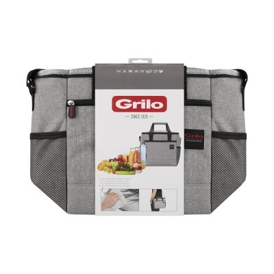 Mala Térmica Cinza/Preto 15L - 31x19x30 cm