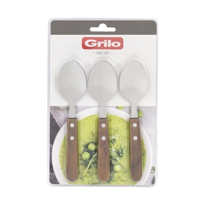 Pack 3 Colheres para Churrasco - Madeira