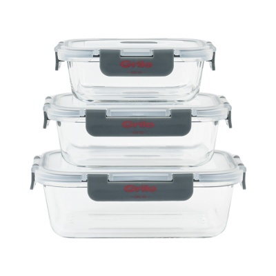 Conjunto de 3 Caixas Herméticas de Vidro - 1000/640/370 ml Conjunto de 3 Caixas Herméticas de Vidro - 1000/640/370 ml