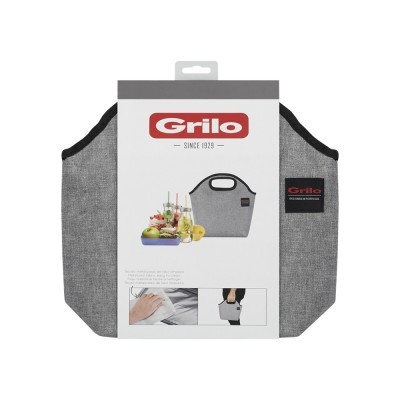 Bolsa Térmica Cinza/Preto 6L - 20x12x32 cm